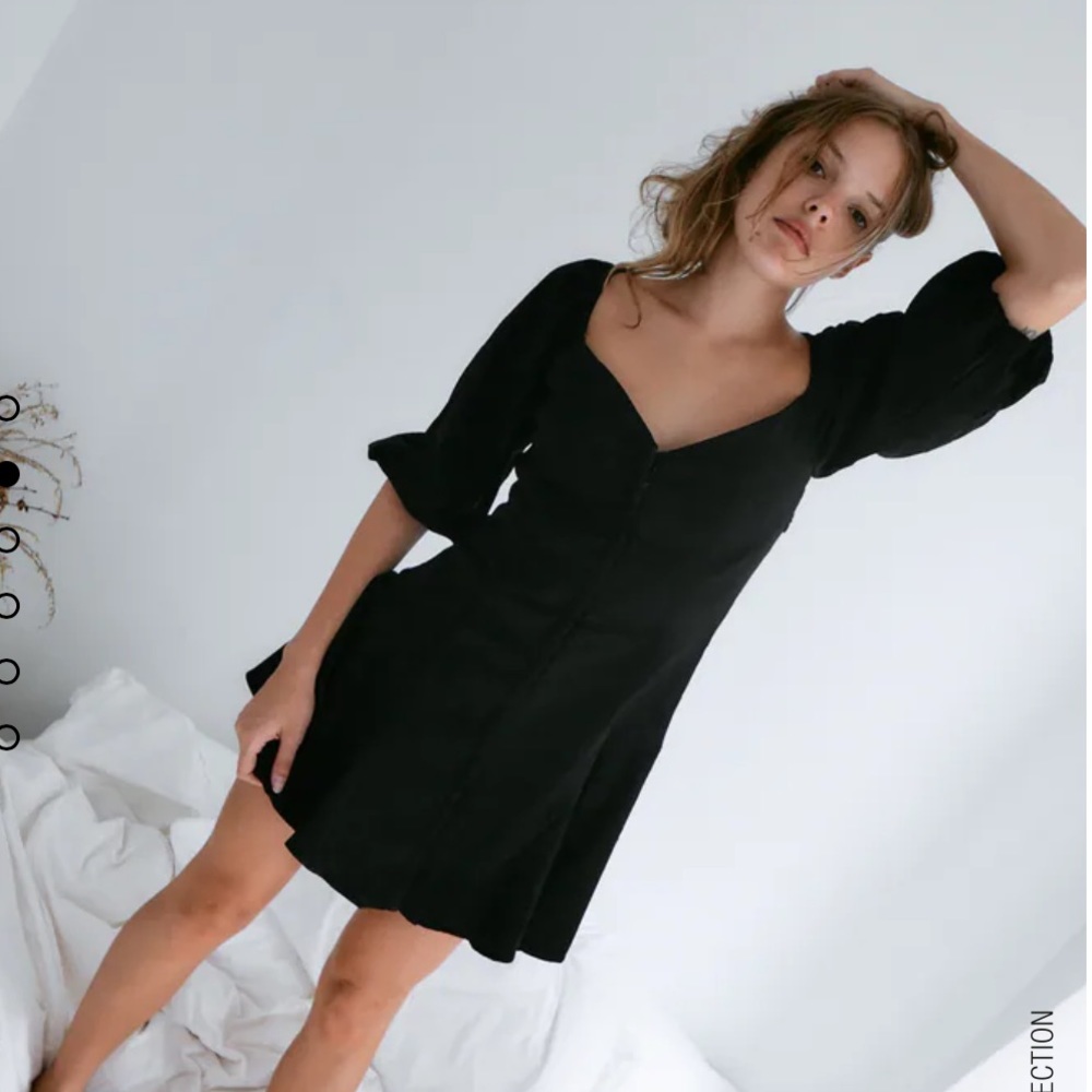 NEW Zara Sweetheart Neckline dress XXL black balloon sleeves mini